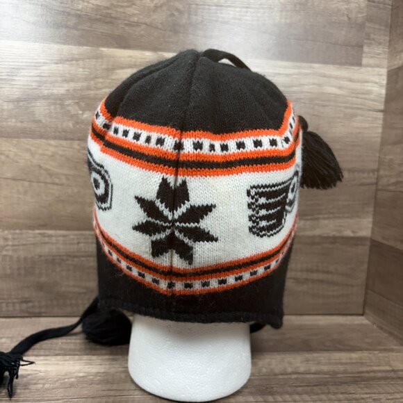 Philadelphia Flyers 47 Brand Beanie Winter Hat Black Orange White NHL Hockey - Picture 3 of 8
